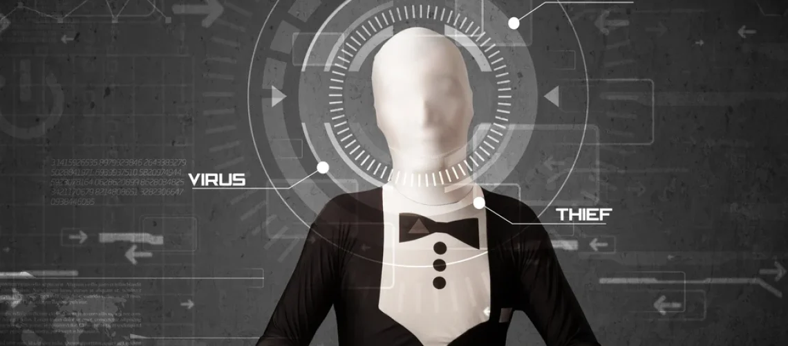 Hacker-without-identity-in-futuristic-enviroment-hacking-personal-information-on-tech-background