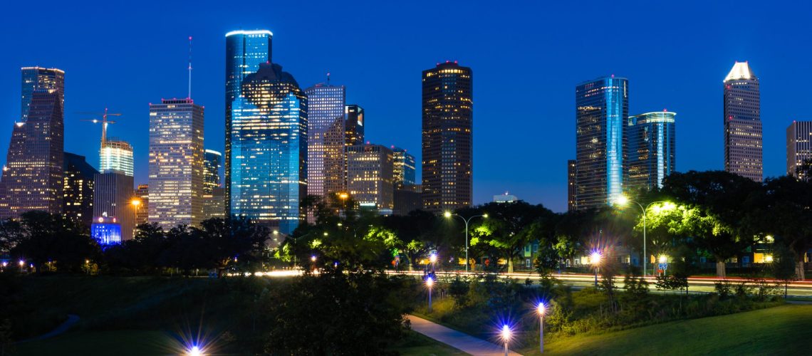 A,Beautiful,View,Of,Downtown,Houston,At,Night